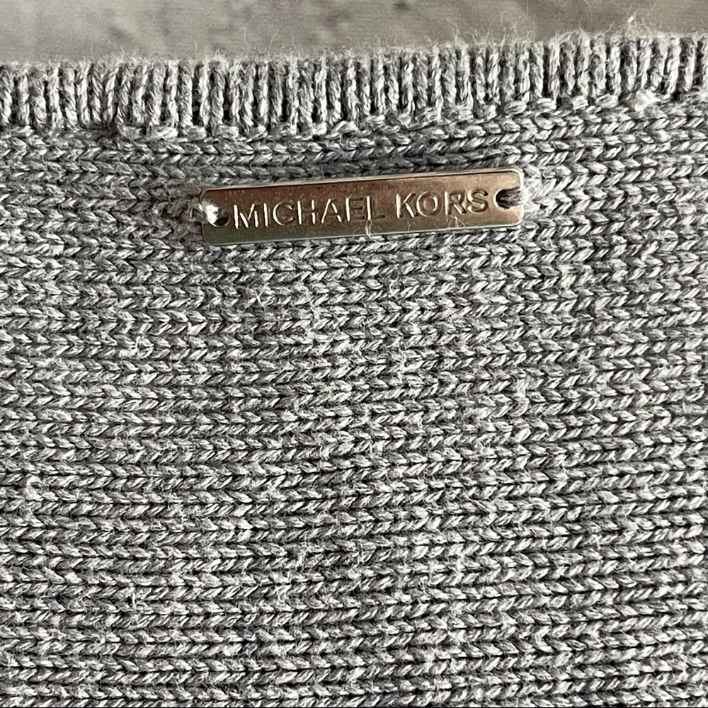 BY MICHAEL KORS GREY TUNIC SWEATER WITH ZIPPER ACCENT XL - Picture 5 of 8